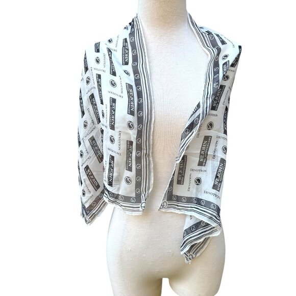 St. John 45th Anniversary Devotion Scarf - Gray & Black - Picture 2 of 5